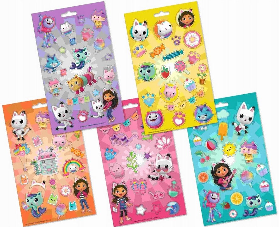 Gabby's Dollhouse Stickerset 5 Seiten mit 100 Stickern