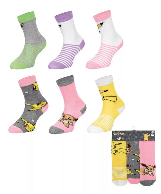 Socken 3er Pack Pokemon Mädchen
