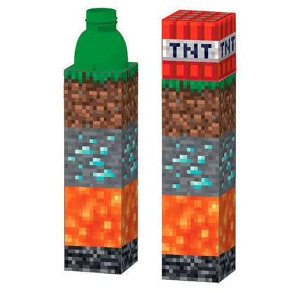 Minecraft TNT Kunststoffflasche eckig 650ml