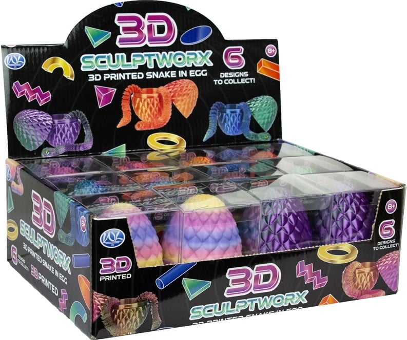 3D Schlangenei mit Fidget Schlange 30cm