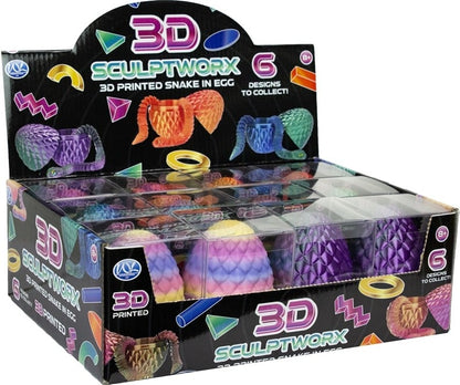 3D Schlangenei mit Fidget Schlange 30cm