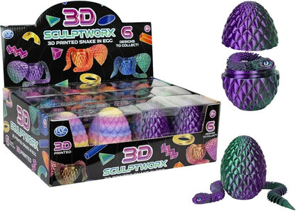3D Schlangenei mit Fidget Schlange 30cm