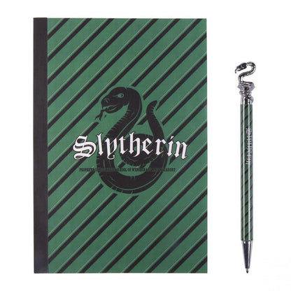 Harry Potter Slytherin Geschenkset Notizbuch & Kugelschreiber