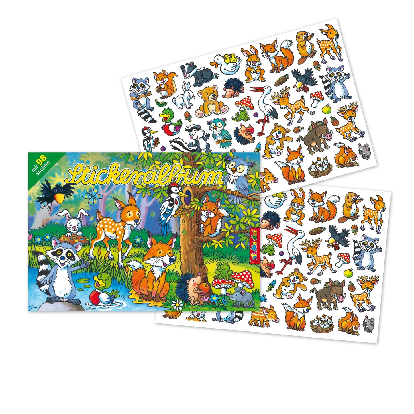 Lutz Mauder leeres Stickeralbum, Waldtiere + Extras