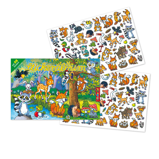 Lutz Mauder leeres Stickeralbum, Waldtiere + Extras