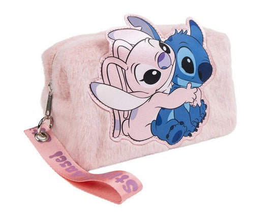 Stitch und Angel Kulturbeutel mit Fell