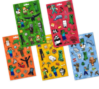Minecraft Stickerset 5 Seiten