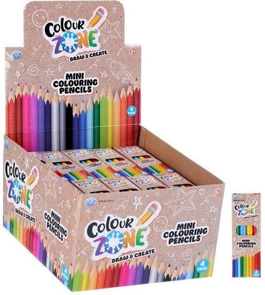 Mini Buntstifte 4er Pack, ideal für Unterwegs