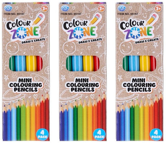 Mini Buntstifte 4er Pack, ideal für Unterwegs