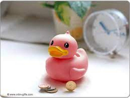 B. Duck Ente Spardose, Badeente rosa