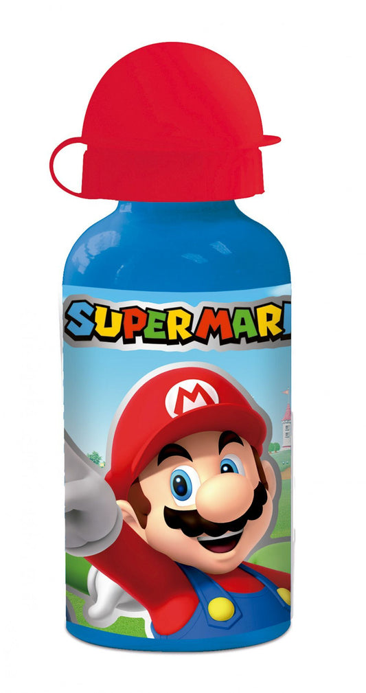 Super Mario Alu Trinkflasche mit Sportverschluss 400ml