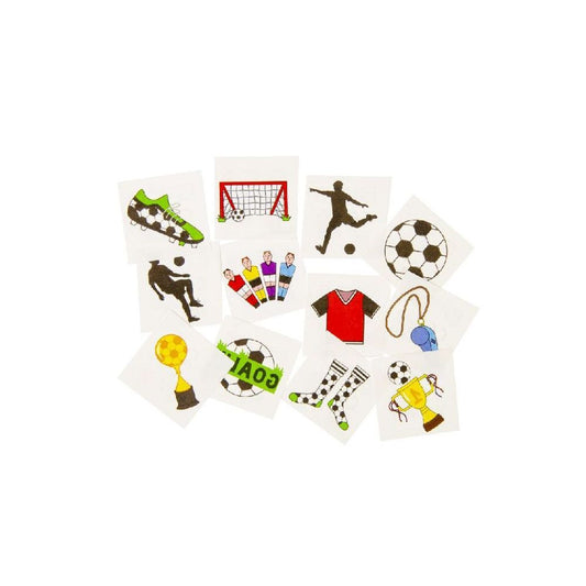 Tattoos, 12 Stück, Thema Fußball