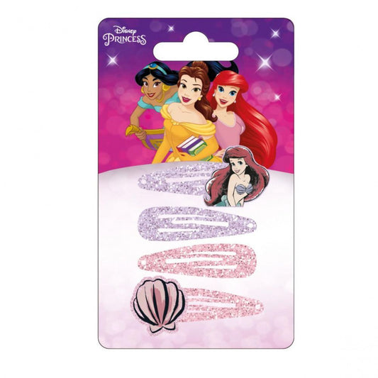 4 Glitzer Haarspangen Disney Prinzessin Arielle