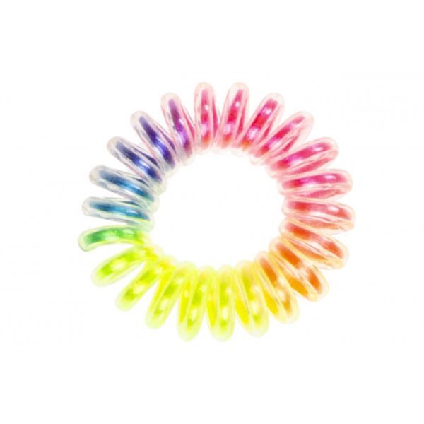 Spiral Haargummi Neon Regenbogen
